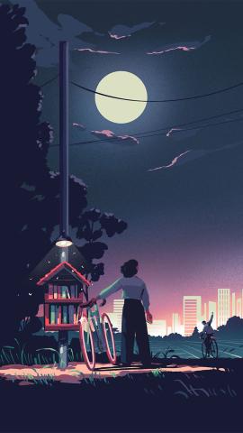 Affiche nuit de la lecture Tom Haugomat 